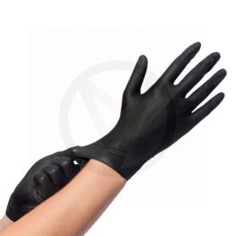 Nitrile handschoenen ZWART Easyglide & grip, maat S